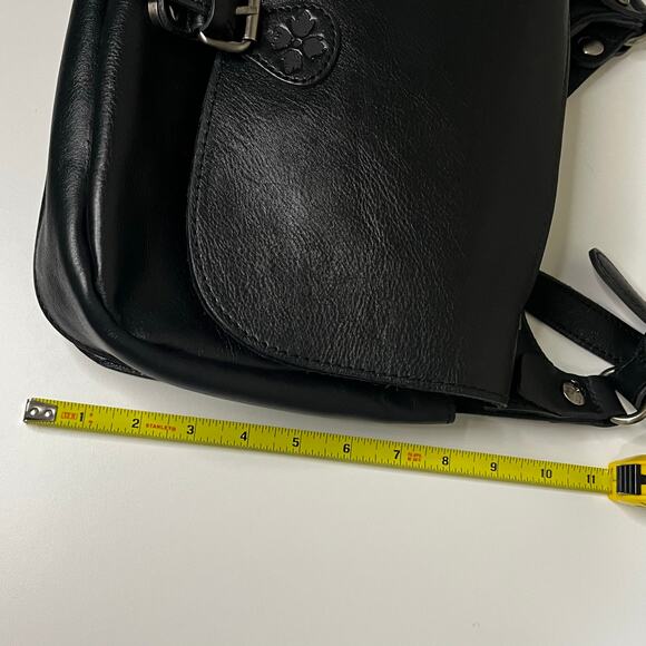 Patricia Nash Classic Black Leather Shoulder Bag – Multiple Pockets, EUC - Picture 8 of 9